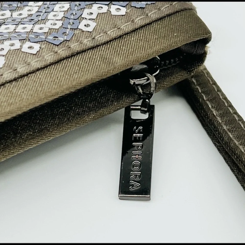 Sephora sequins make up bag, wristlet/ clutch